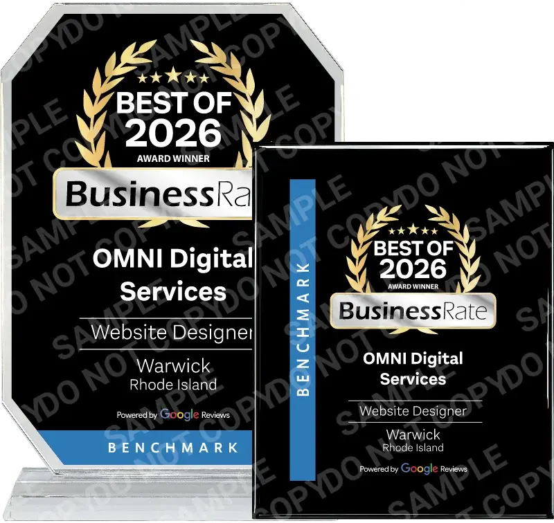 BusinessRate Best of 2026 Award Winner for Website Design in Warwick, Rhode Island
