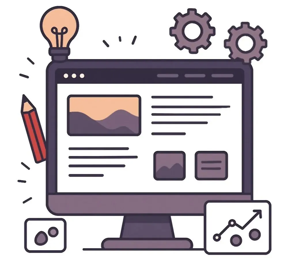 an image showing a computer screen signifying the importance of great web design